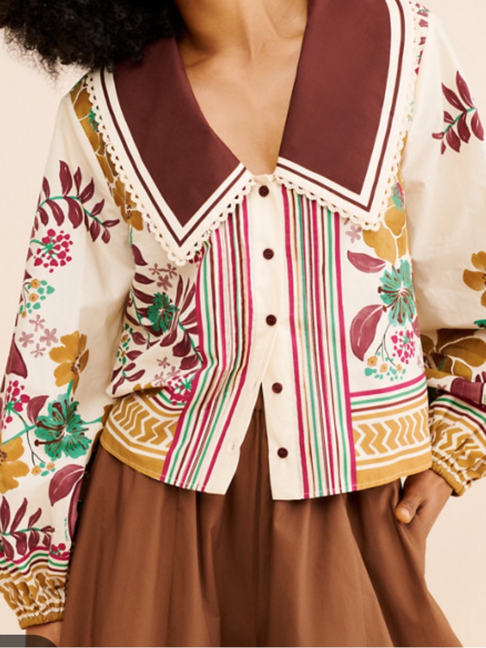 Farm Rio Florisbela Buttondown Top |